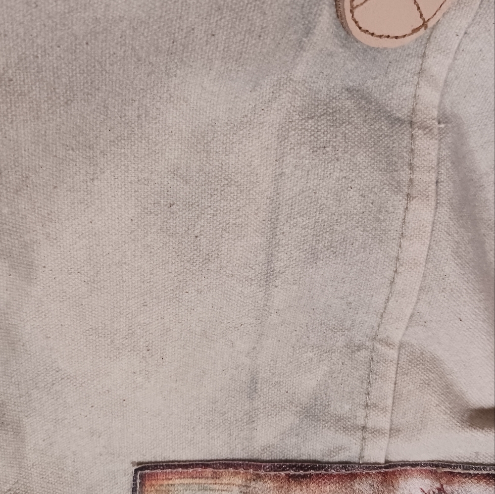 Vintage Addiction Mermaid Canvas Leather Tote Whimsy Recycled Always Be Yourself - Picture 11 of 13